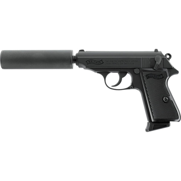 Collection of CO2, green gas, and AEP airsoft pistols displayed for hobby and sport use