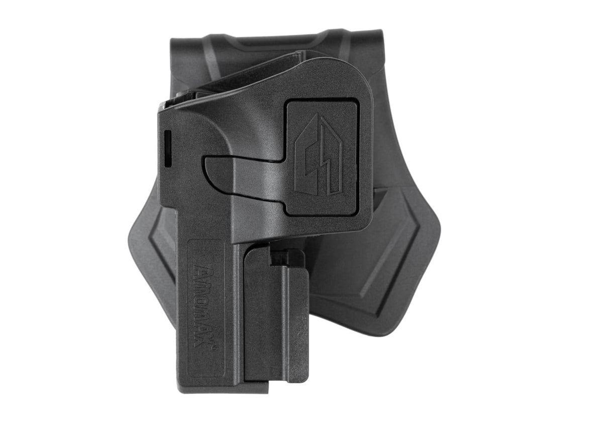 Universal Paddle Holster for Rail Pistols By Amomax Black R/H
