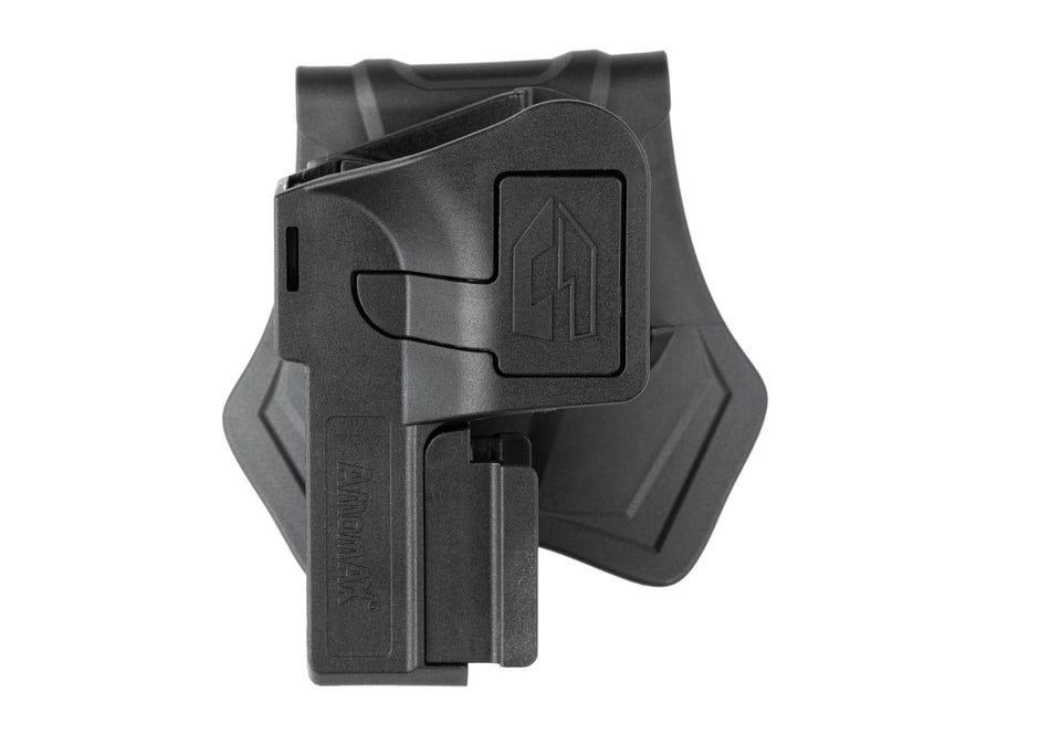 Universal Paddle Holster for Rail Pistols By Amomax Black R/H