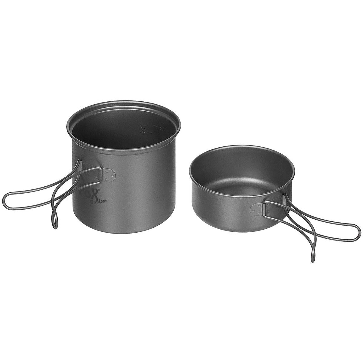 Fox Outdoors Titanium Mess Tin Kit Cooking Pot Pan Set