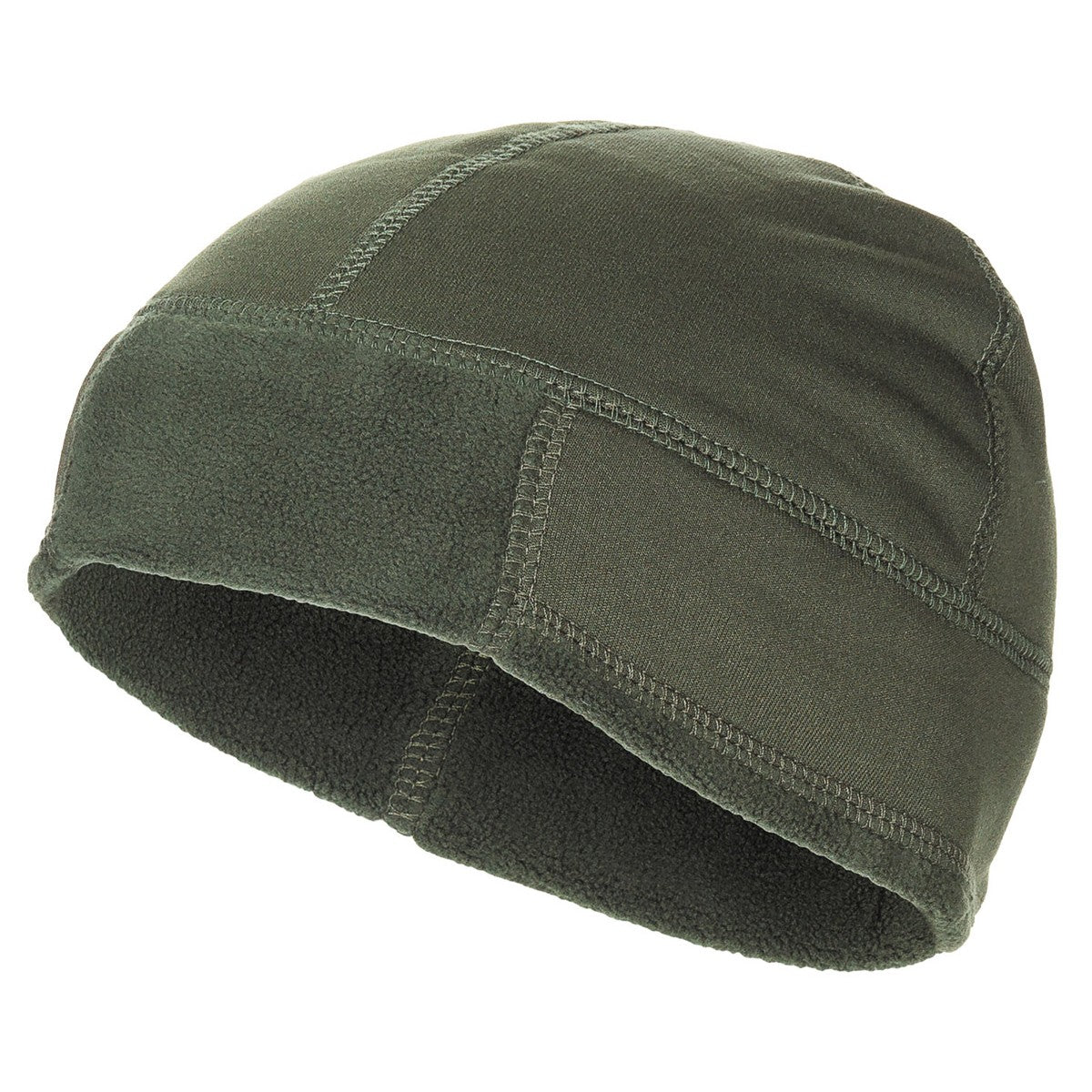 MFH Army Style Fleece Beanie Docker Hat Green