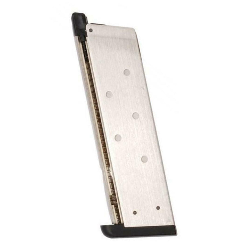 WE Airsoft 1911 MEU Green Gas Magazine 15rd Chrome 6mm