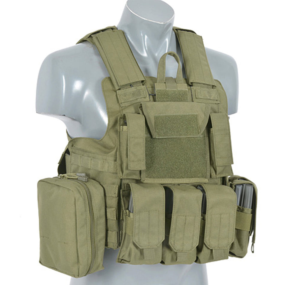 8 Fields Airsoft Combat Vest Green OD