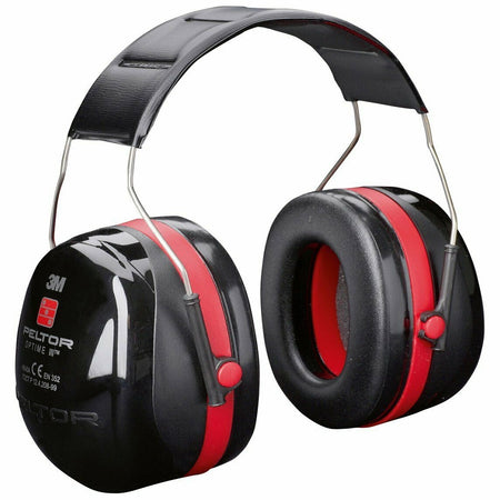 3M Peltor Optime III Ear Defenders Black Red