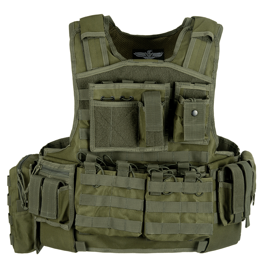Invader Gear Mod Carrier Combo Molle Airsoft Vest SAPI OD Green 