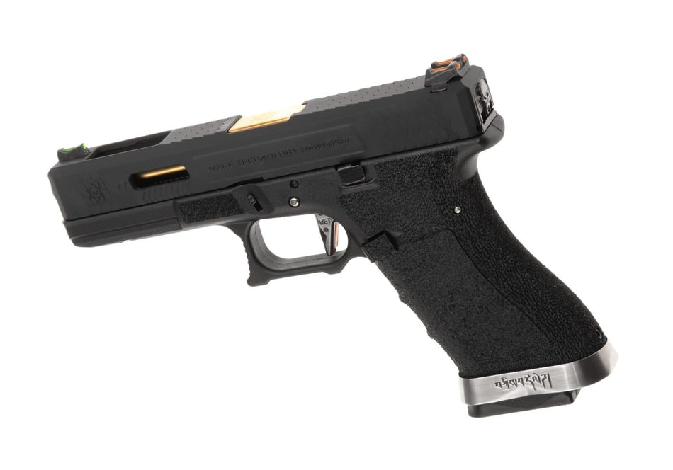 WE G-Force 17 Black Gold Barrel Metal Version GBB