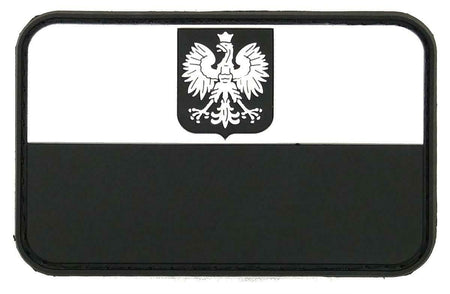 Polish Flag PVC Rubber Patch 80x50mm