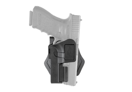 Universal Paddle Holster for Rail Pistols By Amomax Black R/H