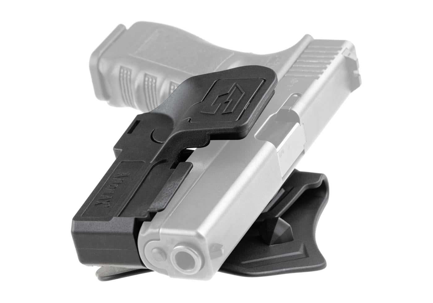 Universal Paddle Holster for Rail Pistols By Amomax Black R/H