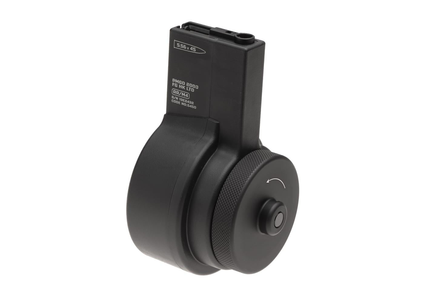 ARES Airsoft M4 M16 Manual Wind Drum Magazine 2150 Round Black 6mm