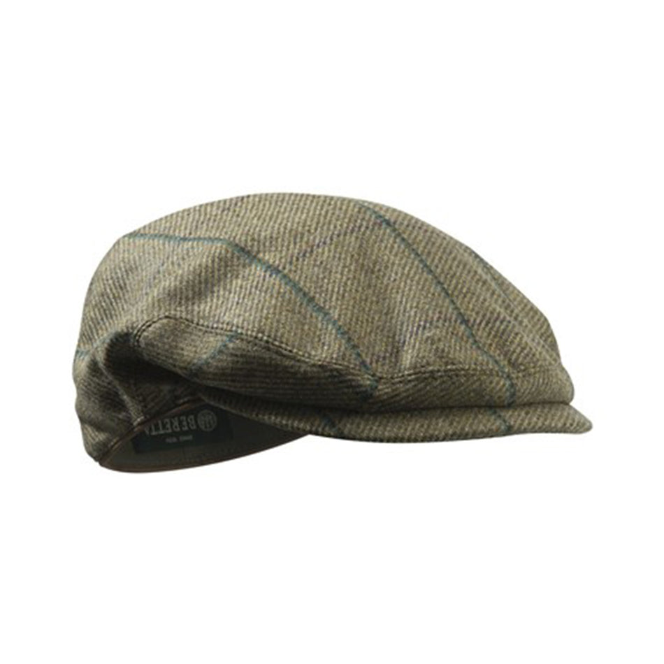 Beretta St James Ladies Wool Cap Hat Light Green Check Medium
