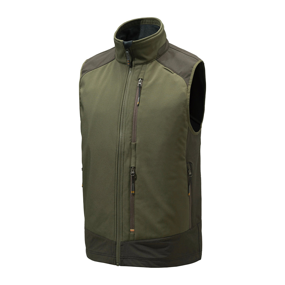 Beretta Butte Softshell Vest Body Warmer Moss & Brown Bark