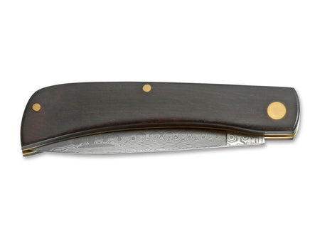 Boker Ebony Rangebuster Damascus Pocket Knife