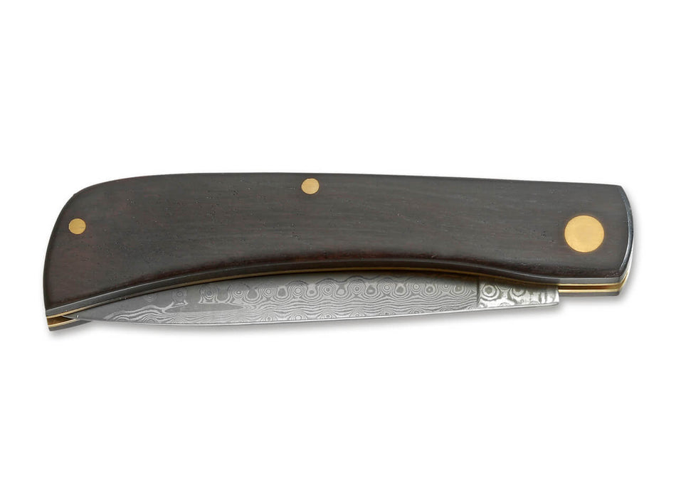Boker Ebony Rangebuster Damascus Pocket Knife