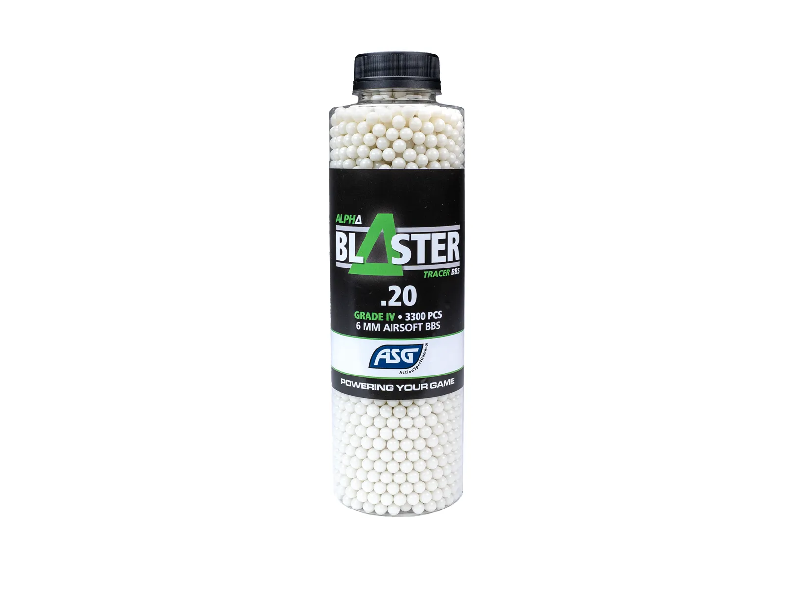 ASG Alpha Blaster Green Tracer BB's 0.20g 3300 Bottle