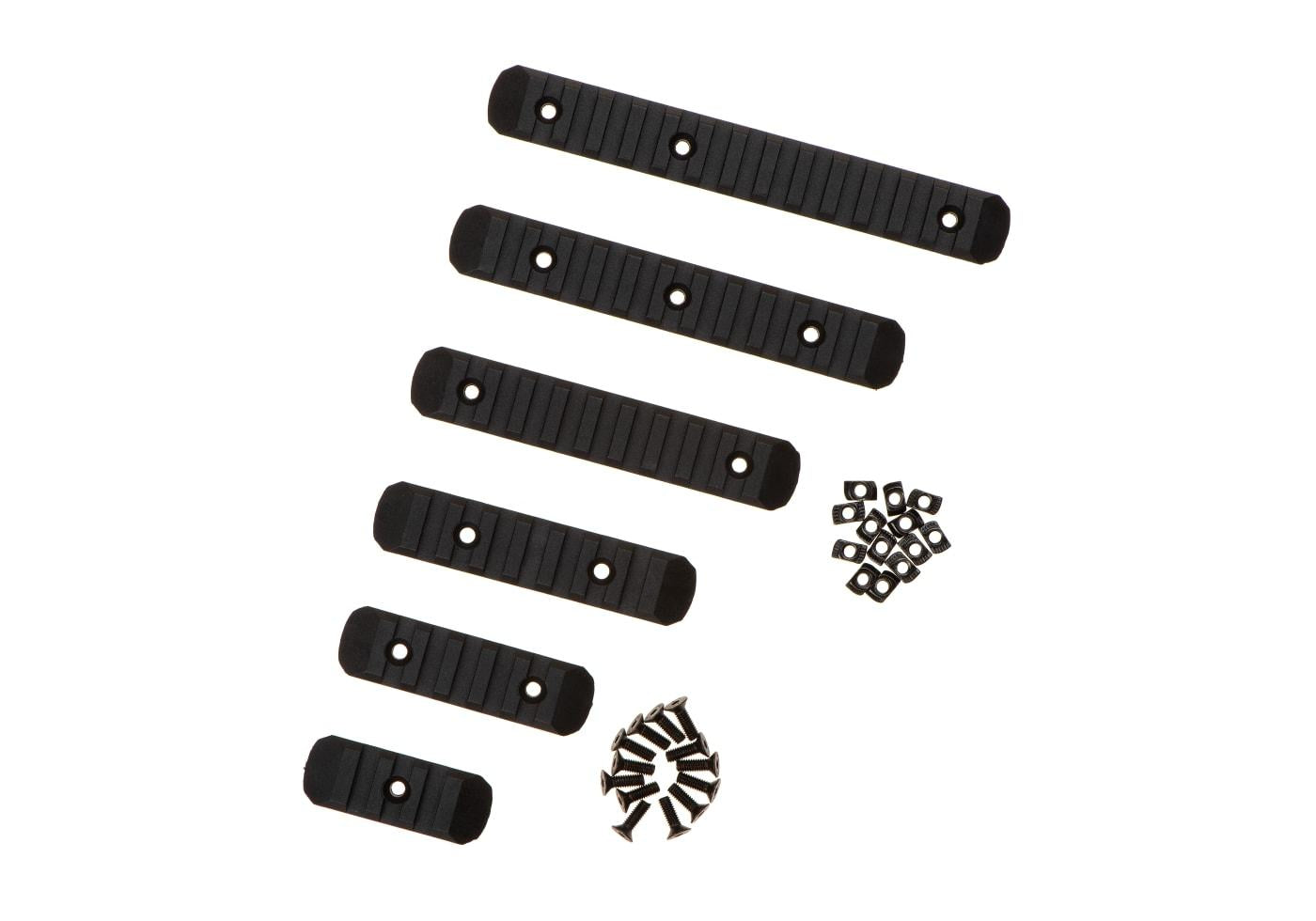 Wadsn MP Airsoft Rail Set for Keymod & M-LOK 6 Pack Black