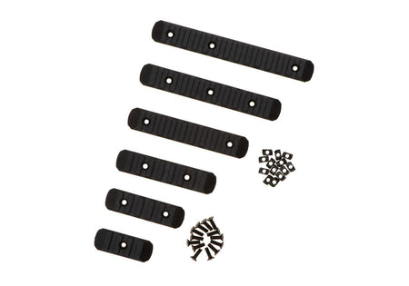 Wadsn MP Airsoft Rail Set for Keymod & M-LOK 6 Pack Black