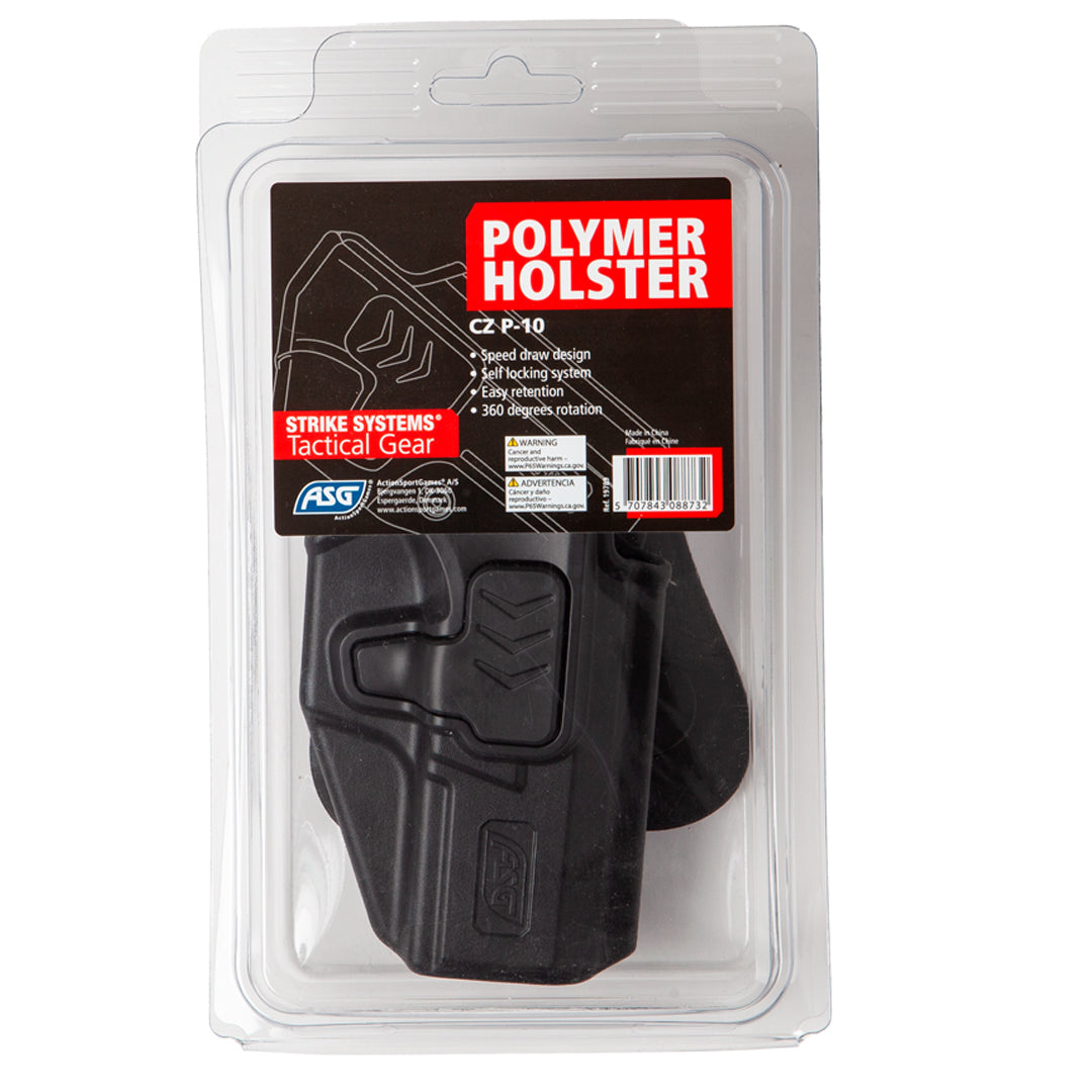 ASG CZ P-10C Pistol Holster Poly Roto Retention Black
