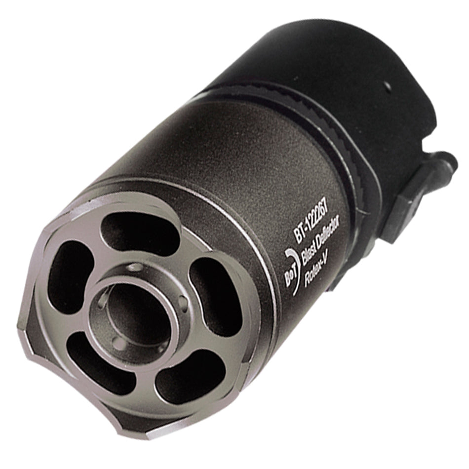 B&T Rotex-V Barrel Extension Mock Suppressor 95mm Blast Deflector Grey