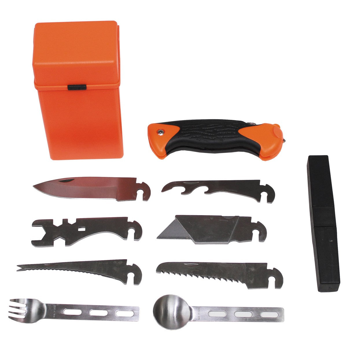 MFH Survival Kit 27 Pieces Knife Spoon Fork Camping