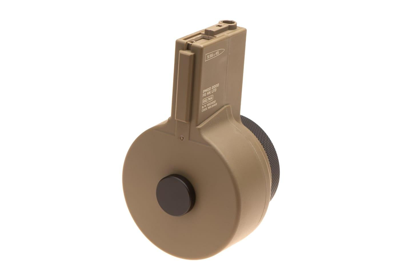 ARES Airsoft M4 Manual Wind Drum Mag 2150rd Tan 6mm