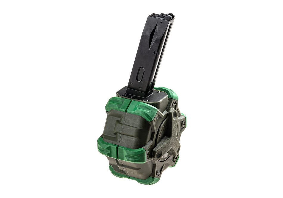 WE Airsoft M92 Pistol Drum Magazine Green Gas 350rd