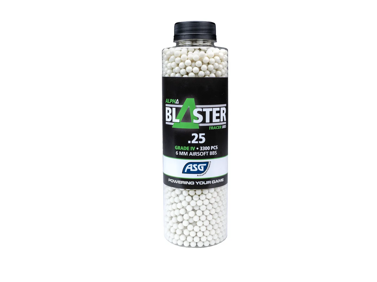 ASG Alpha Blaster Green Tracer BB's 0.25g 3300 Bottle