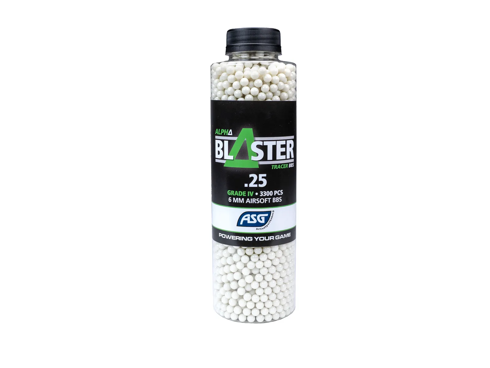 ASG Alpha Blaster Green Tracer BB's 0.25g 3300 Bottle
