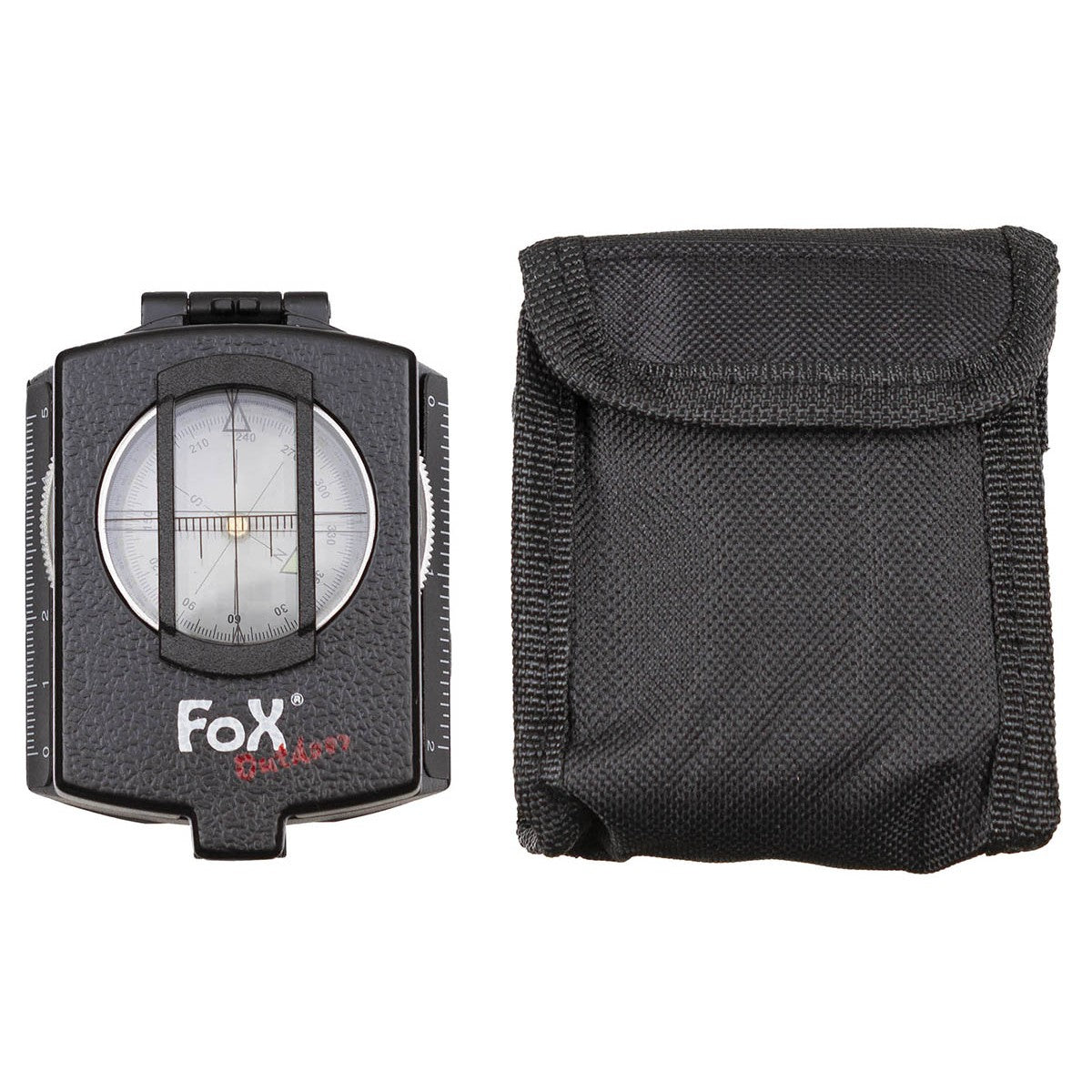 Fox Outdoor Precision Metal Body Compass Black