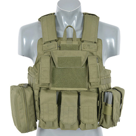 8 Fields Airsoft Combat Vest Green OD