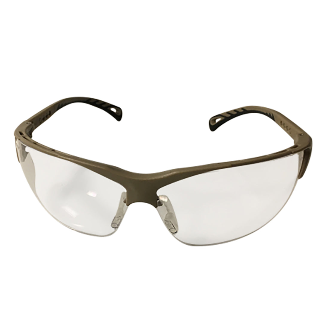 Strike Systems Airsoft Shooting Protective Glasses Clear Lens Tan Frame