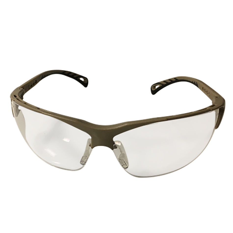 Strike Systems Airsoft Shooting Protective Glasses Clear Lens Tan Frame