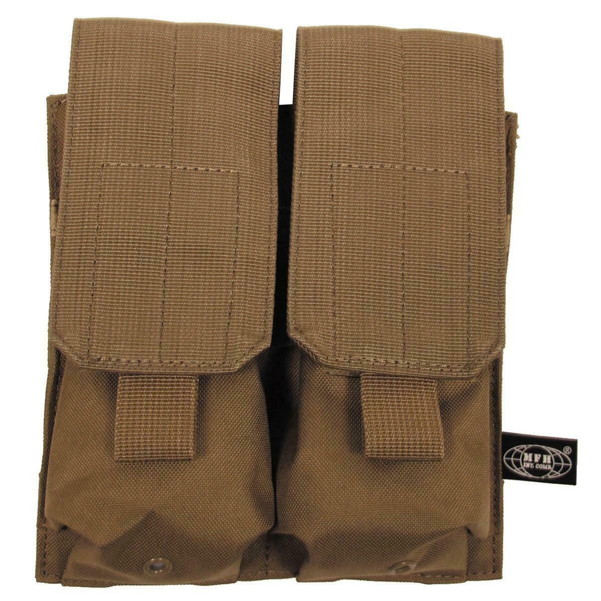 MFH Double Magazine Pouch Velcro Closure M-Series Coyote