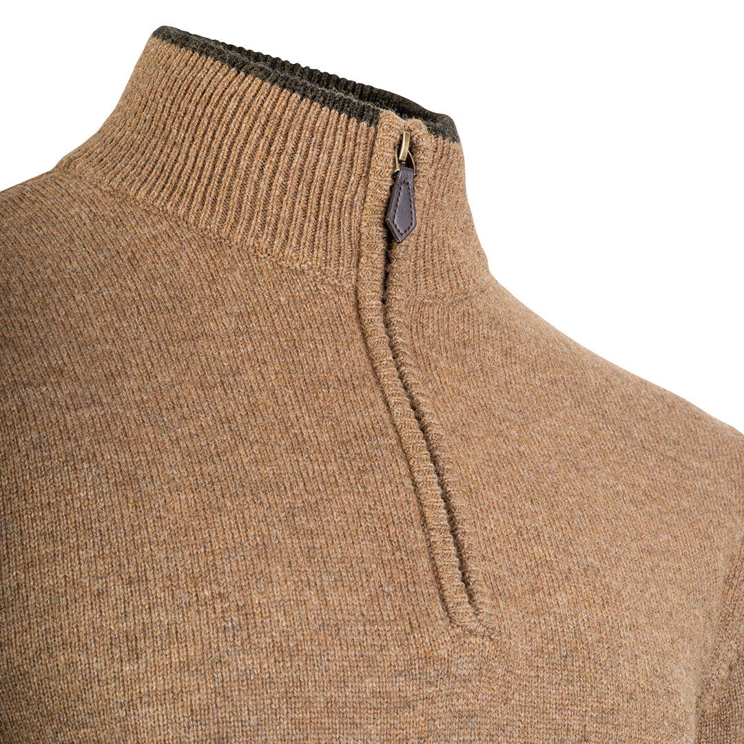 Jack Pyke Mens Ashcombe Pullover Zipknit Barley 
