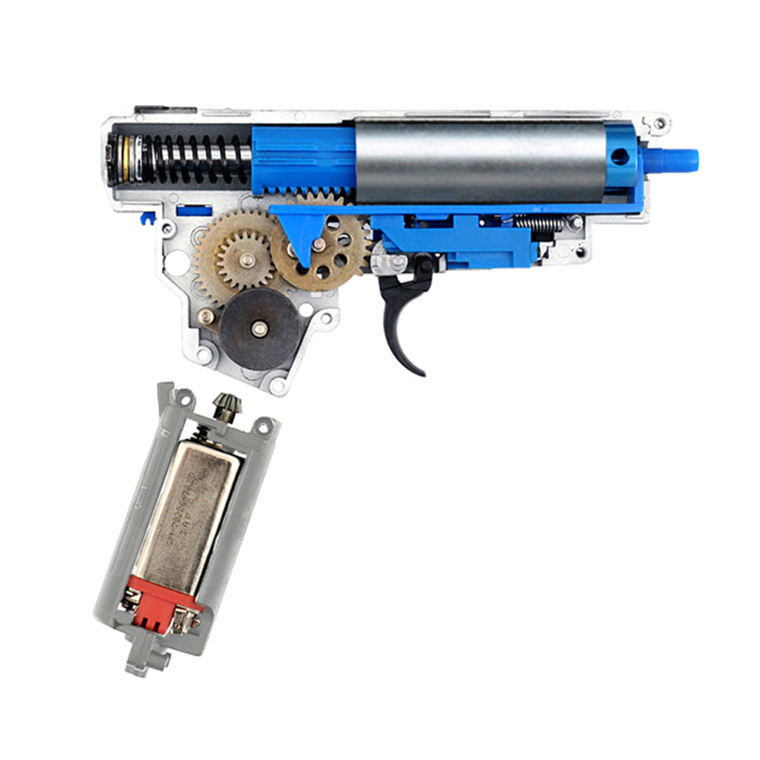 Cyma Airsoft Complete Gearbox V3 BLUE Edition Rear Wired