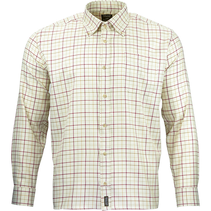 Jack Pyke Countryman Mens Casual Check Shirt Burgundy