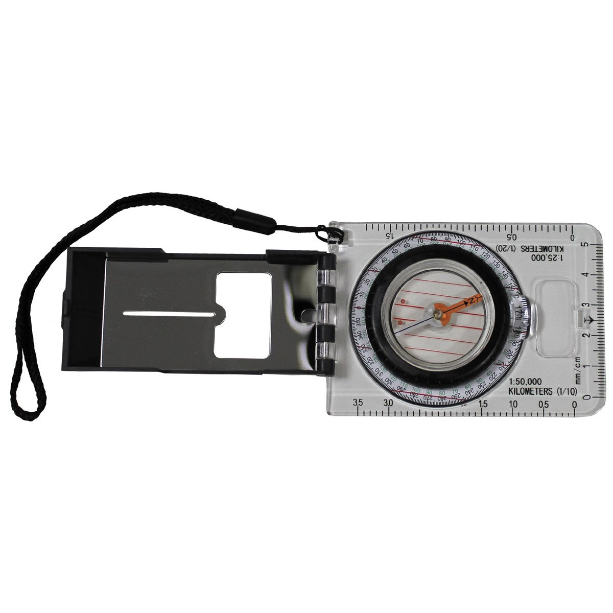 MFH Pocket Professional Compass Transparent Plastic Body Clear