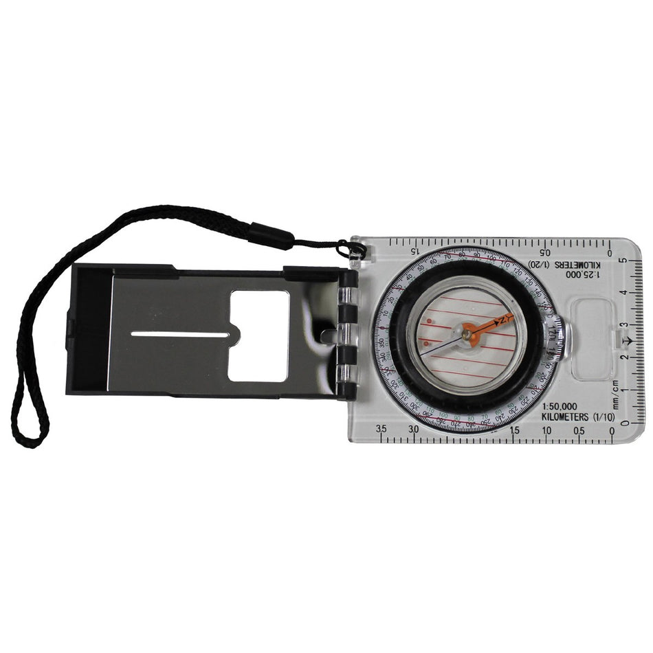 MFH Pocket Professional Compass Transparent Plastic Body Clear