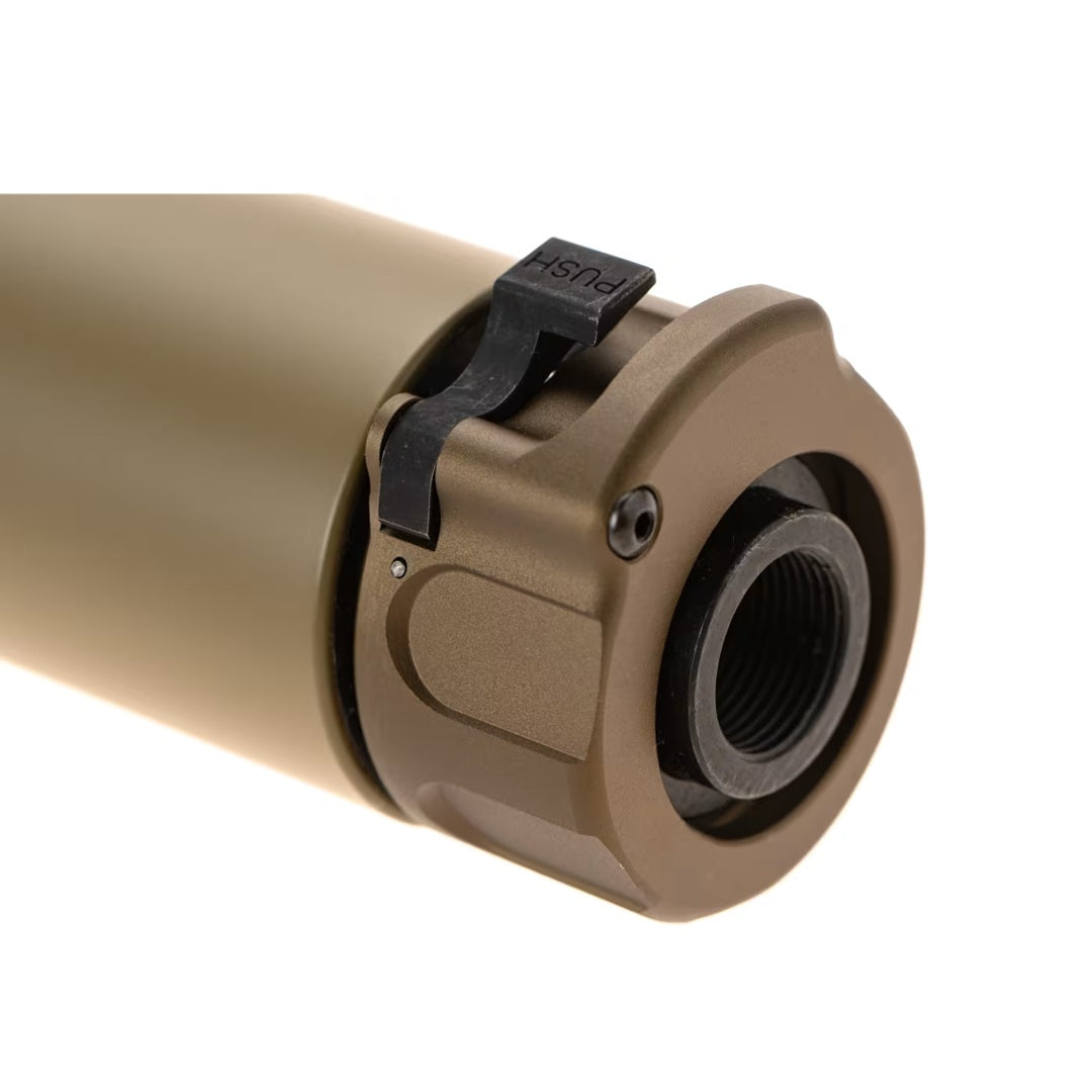 5KU Socom 5.56 Airsoft Silencer 180mm 14mm CCW Tan