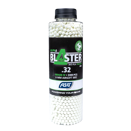ASG Alpha Blaster PLA Green Tracer BBs 0.32g 3300 1 X Bottle