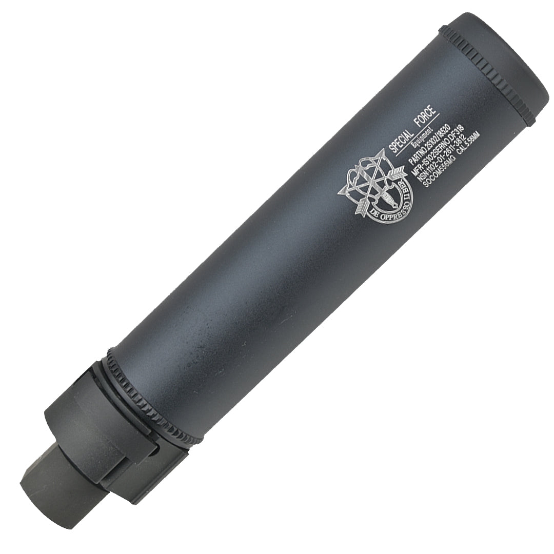 5KU Airsoft Barrel Extension Dummy Silencer Black QD 177mm