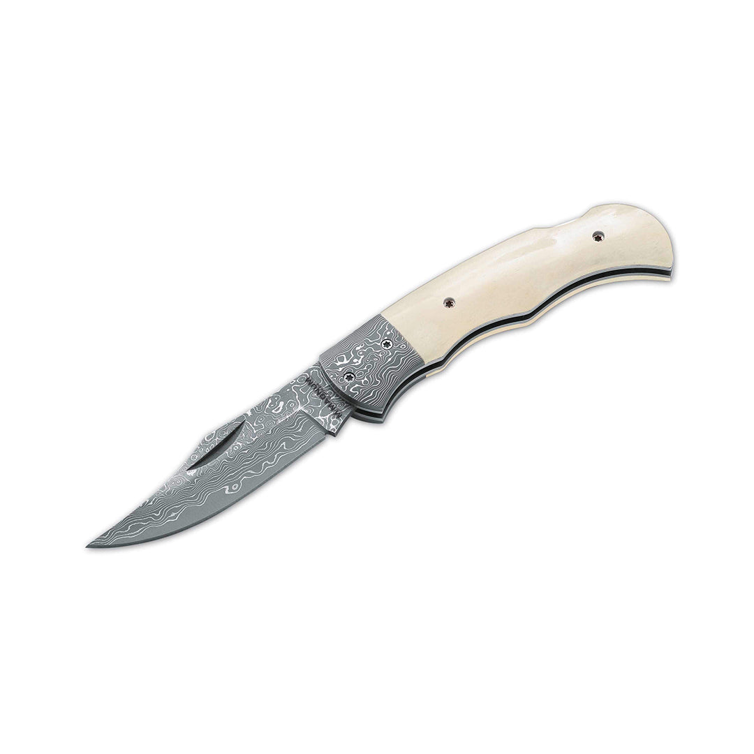Boker Magnum Damascus Bone Pocket Knife