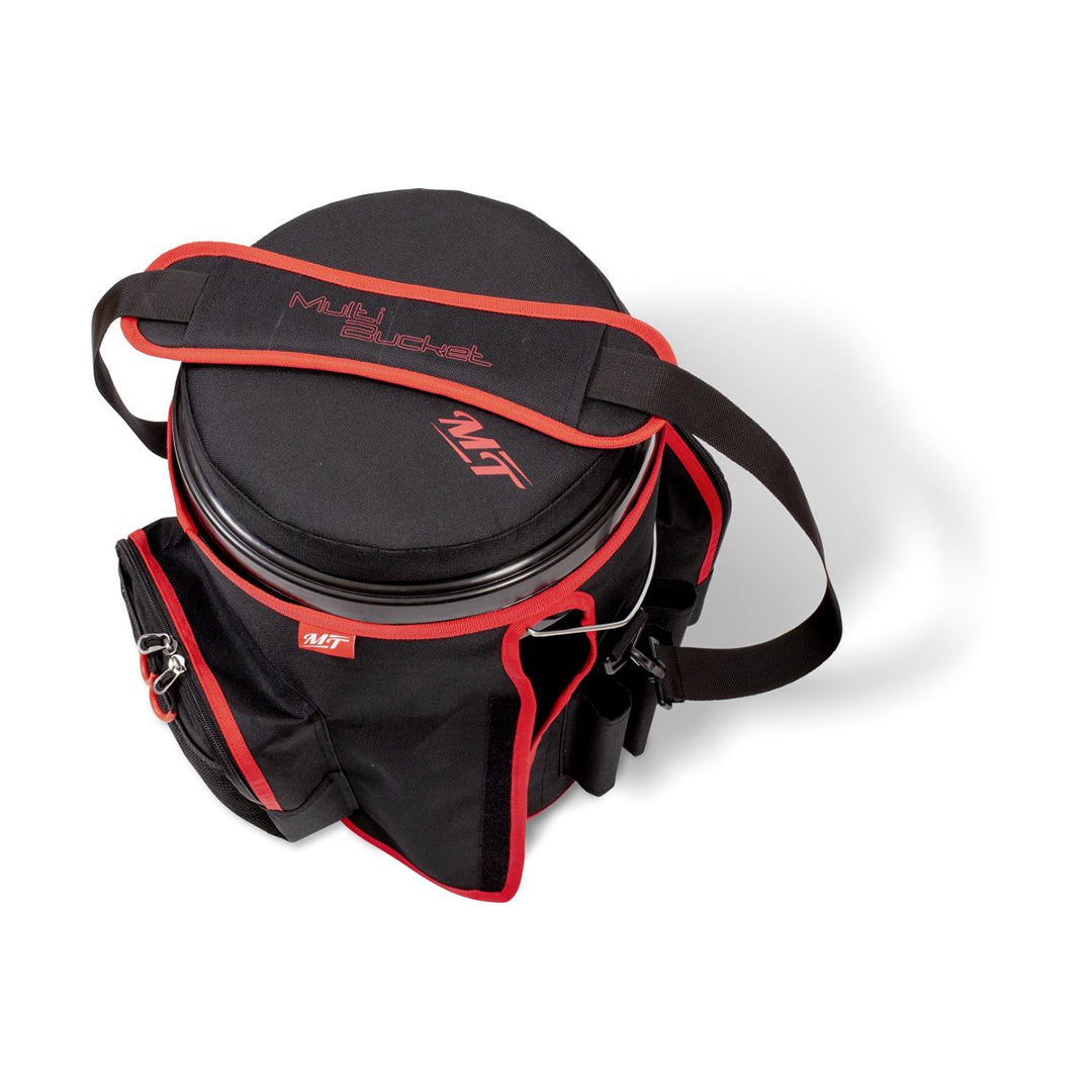 Magic Trout Multi-Bucket Fishing Cool Bag & Seat Black/Red