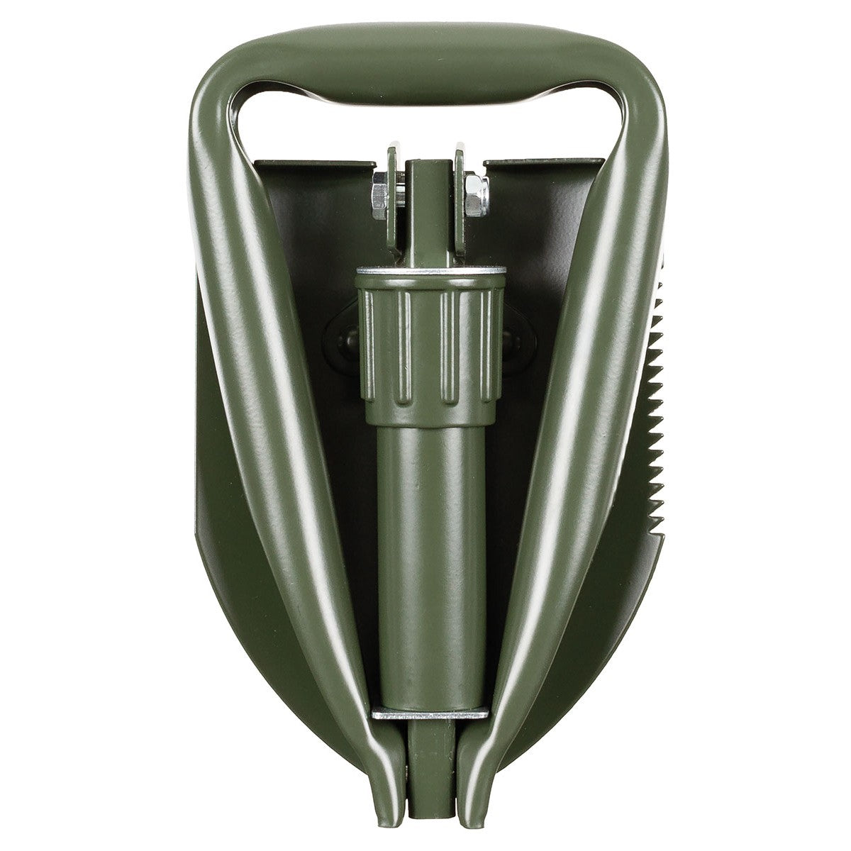 MFH Army Style Mini Folding Spade Shovel 3 Part OD Green