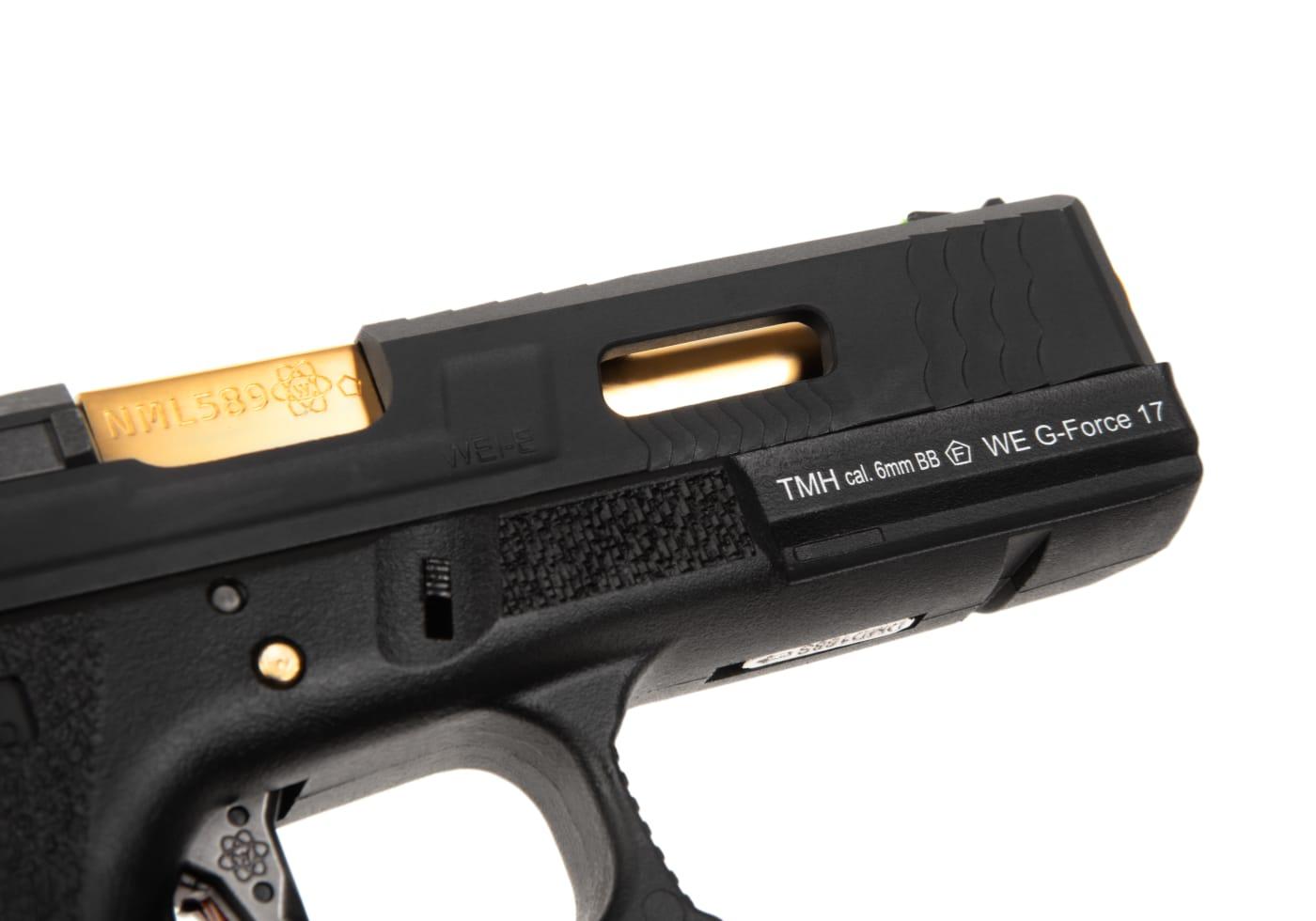 WE G-Force 17 Black Gold Barrel Metal Version GBB