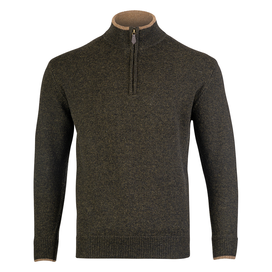Jack Pyke Mens Ashcombe Pullover Zipknit Dark Olive 