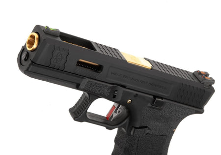 WE G-Force 17 Black Gold Barrel Metal Version GBB