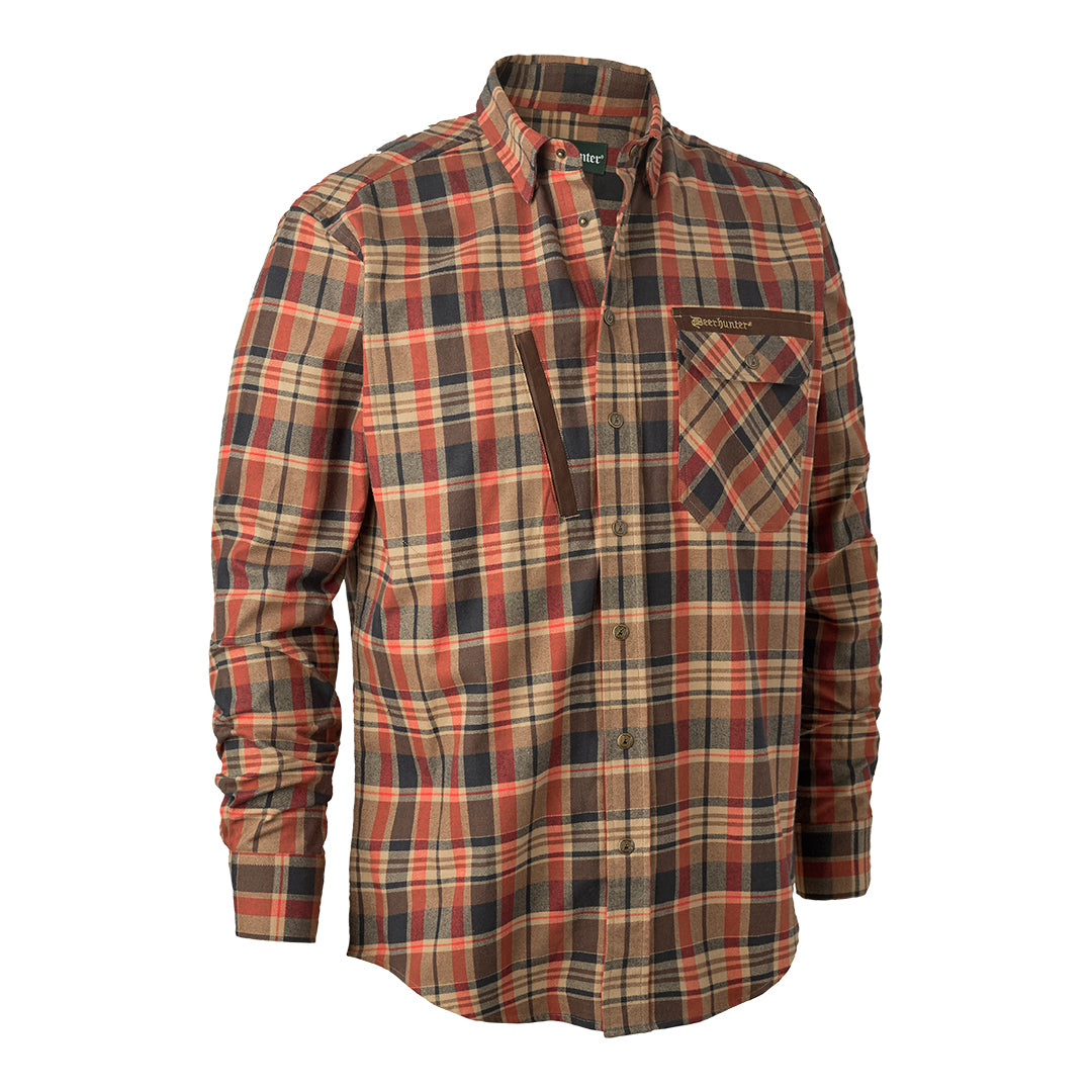 Deerhunter Hektor Mens Check Orange Shirt 