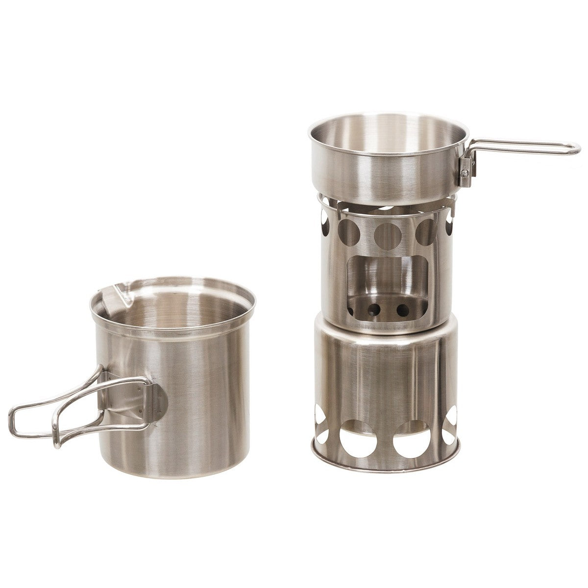Fox Outdoors Travel Camping Stove Cook Set Stainless Steel