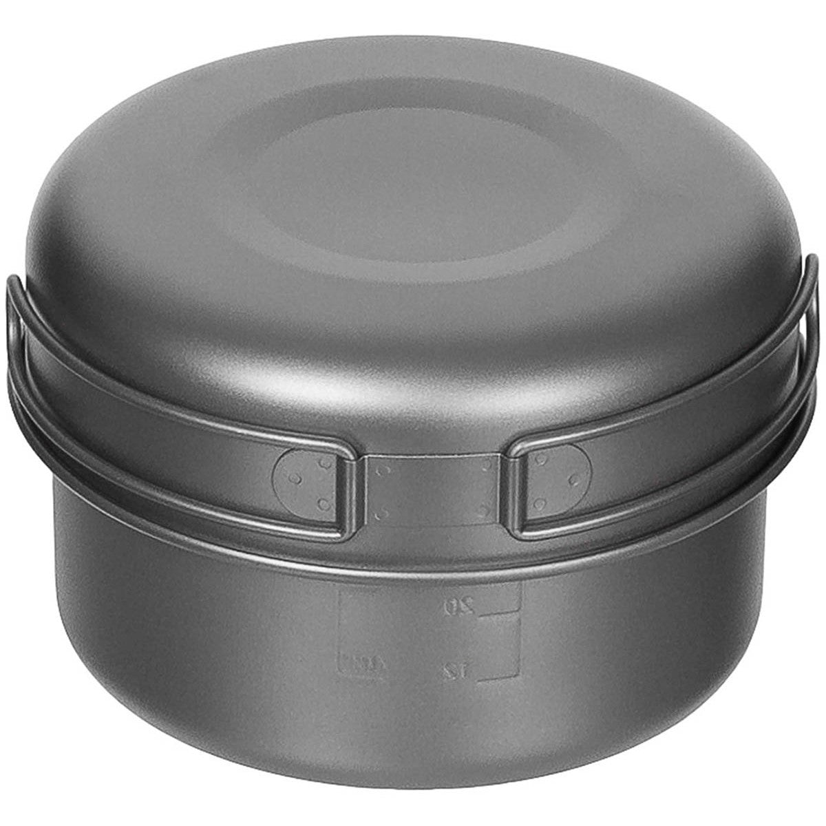 Fox Outdoors Titanium Mess Tin Kit 5-Part Pot Pan